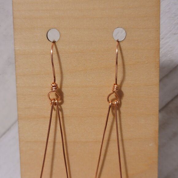 Handmade Mother Of Pearl Tear Drop Earrings - Picture 3 of 4